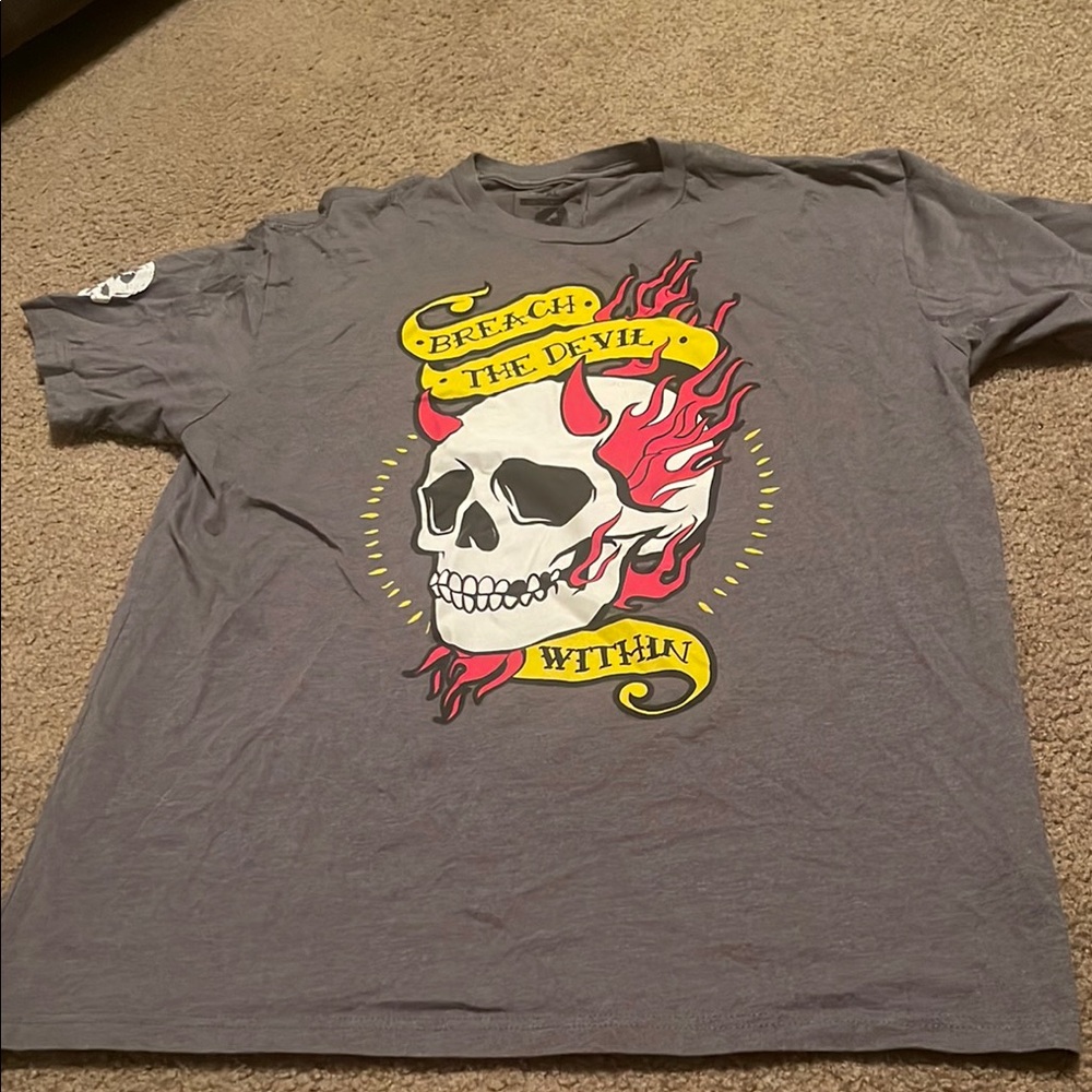 Gray Graphic Skull Zero Foxtrot